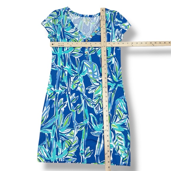 Lilly‎ Pulitzer Palmira T Shirt Dress Pima Cotton Blue Crush Bamboo XS - Picture 11 of 12